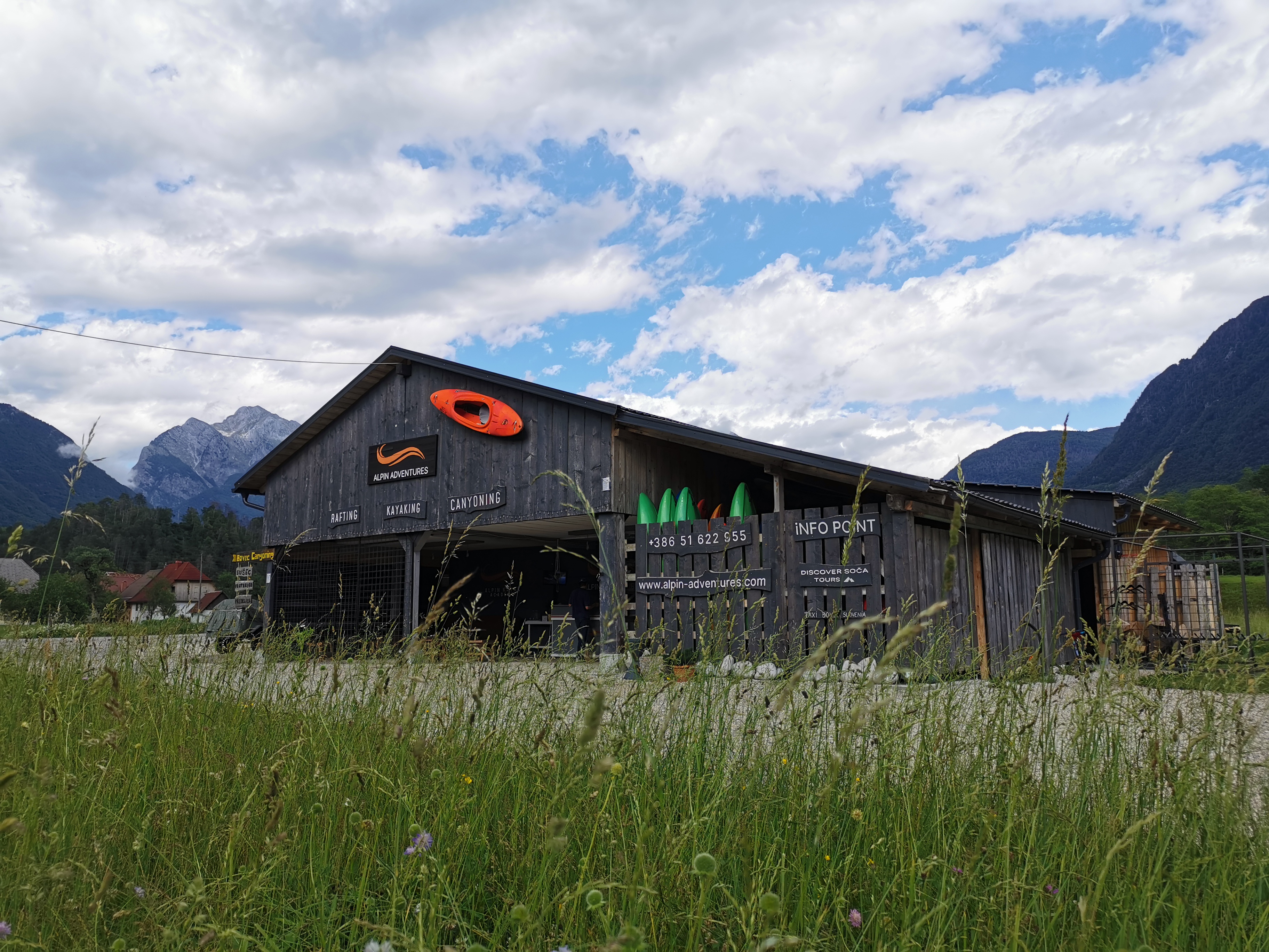 Alpin Adventures base in Čezsoča, Bovec
