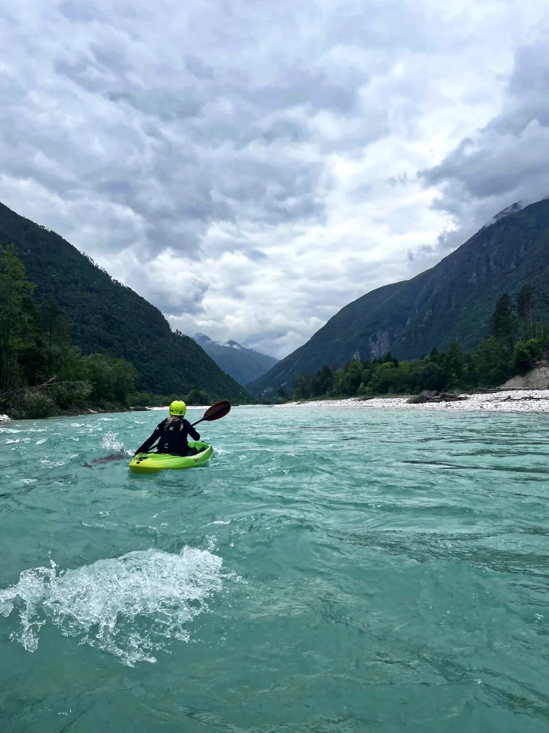 Kayaking through the valley